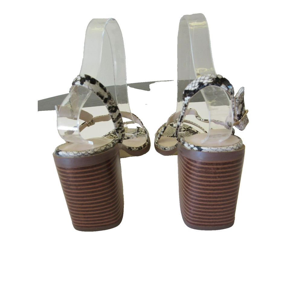 H For Halston Snakeskin Pattern Open Toe Size 9 S… - image 2